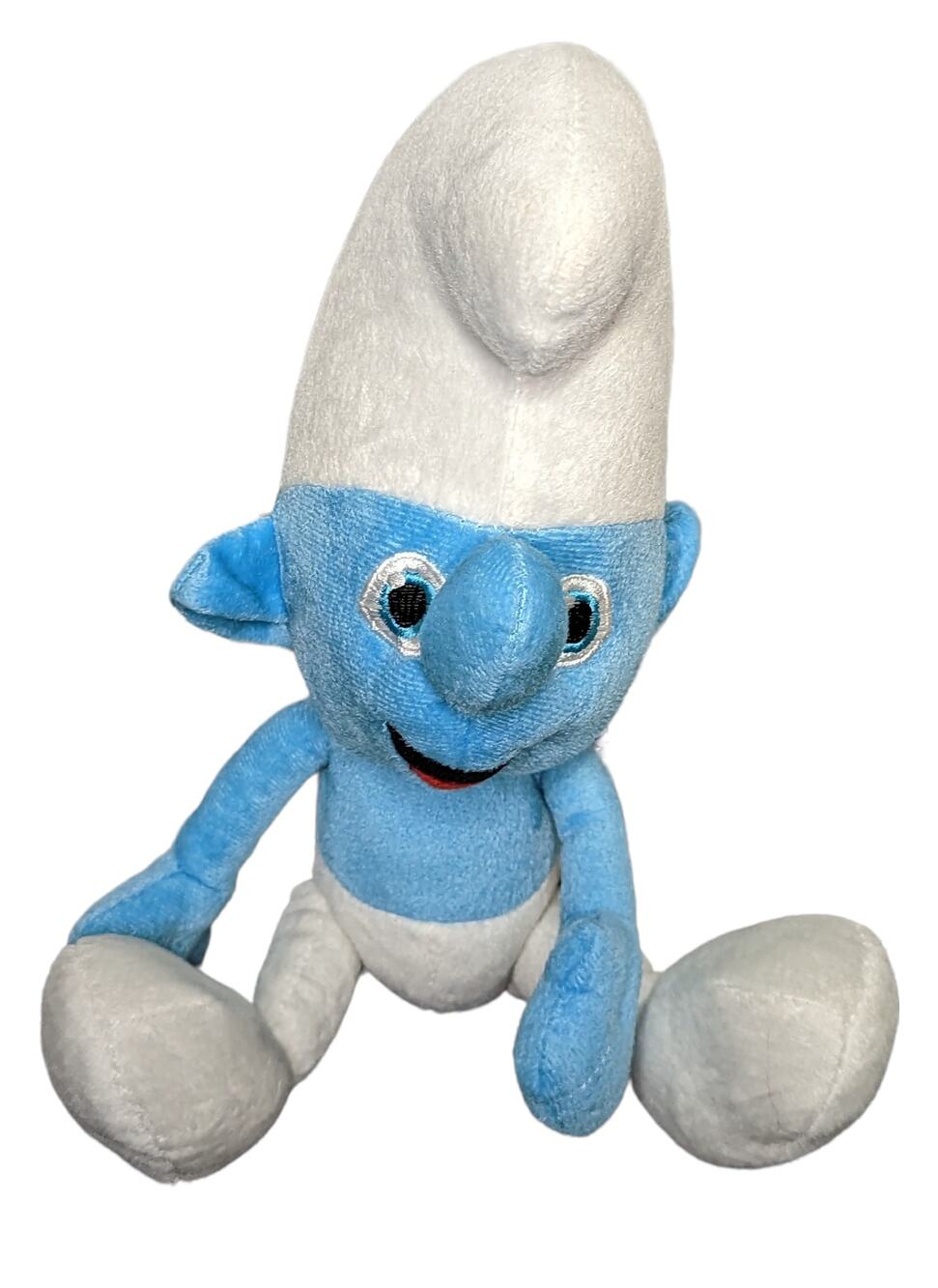 2011 The Smurfs Movie Stuffed Plushie Cuddle Toy Doll Clumsy Smurf Collectible